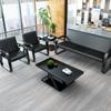 Sala de Recepção Moderna Simples Sofá de Ferro para Três Pessoas para Escritório Comercial Conjunto de Mesa de Centro para Sofá de Escritório