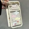 Em dias chuvosos, o urso e o coelho se transformam instantaneamente em uma capa Apple 17 Pro Max adequada para iPhone 16, uma capa transparente com céu estrelado dopamina