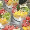 Tigela Transparente Redonda com Tampa para Embalagem de Gelo em Pó Bolinhos de Arroz com Gelo Tofu de Feijão Embalagem Descartável Caixa Espessa de Grau