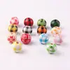 Cuentas Cuadros de Color Hechas a Mano Personalizadas 16mm20mm Cuentas Redondas Perforadas Manualidades Decorativas Cuentas Cuadros Fábrica