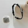 Headband dobrável de pérola telescópica de viagem de alto valor de beleza para mulheres Lavagem facial especial antiderrapante dentada pressionando anel de cabelo braçadeira de cabelo para mulheres