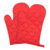Guantes aislantes térmicos gruesos para horno microondas, guantes de cocina a cuadros antiescaldaduras para horno, juego de guantes de algodón y lino para cocinar a alta temperatura