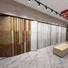 Estante Inclinado Extraíble para Exhibición de Baldosas y Placas de Roca Suelo de Madera Piedra Estante Multifuncional Gabinete de Exhibición Inclinado Extraíble de Ancho Ajustable