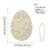 Ornamentos de Páscoa Novos de Madeira Transfronteiriços Feitos à Mão DIY Ovo e Coelho de Madeira Não Acabados Decorações Penduradas para Casa e Sala de Aula