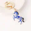 Chaveiro de Pônei do Zodíaco Doze Animais de Metal Criativo Pingente de Bolsa Fofo Chaveiro de Diamante Presente Atacado