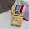 Bolsa de Gelatina de Dibujos Animados Linda para Niños Monedero de Silicona para Niña Bolso Cruzado Mini Bolso de Mano de Perlas para Niña