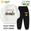 Ropa Roblox Sudadera para Niños Traje de Primavera y Otoño Niños Dibujos Animados Top Holgado Pantalón Deportivo Conjunto de Dos Piezas