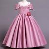 Vestido Nuevo para Niños Otoño e Invierno Vestido de Boda para Mujeres Europeas y Americanas Vestido de Princesa con Tirantes de Satén Ropa para Niños Vestido de Exportación en Stock
