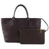 Bolsa de mão de alta qualidade com textura tecida para mulheres, bolsa de compras de mão de moda simples, bolsa de grande capacidade para deslocamento