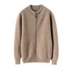 Crianças caxemira cardigan masculino e feminino médio e grande crianças com zíper engrossado caxemira malha casaco suéter bebê caxemira