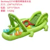 Piscina inflable INTEX con forma de dinosaurio y cocodrilo, fuente para el hogar con tobogán y castillo de animales de dibujos animados