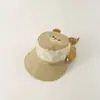 Chapéu de Bebê Chapéu de Sol de Verão Chapéu de Pescador Menino e Menina Bebê Malha Aba Larga Xale Removível Crianças Respirável e de Secagem Rápida
