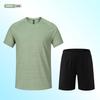 Nueva Ropa Deportiva Casual, Camiseta de Fitness de Cuello Redondo, Traje Ligero de Secado Rápido, Traje de Entrenamiento para Correr Transpirable de Manga Corta