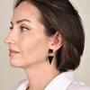 Joyería Europea y Americana Pendientes Triángulo de Acero Inoxidable Transfronterizos Oro Geometría Metálica Simple Pendientes de Aro para Mujer-634