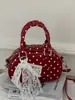 Bolso tipo almohada liso de estilo coreano casual, 2026 nuevo de moda y elegante con lunares, de alta apariencia, bolso cruzado único