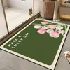 2026 Tejido de Tecnología Fresca Alfombra Suave para Piso Alfombra Baño Tocador Entrada Absorbente de Agua Antideslizante Felpudo