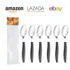 Acero Inoxidable Nuevo Vajilla Amazon Juego de Cubiertos Estilo Occidental Cuchillo, Tenedor, Cuchara Transfronterizo Juego de 24 Piezas con Mango de PP Cuchillo de Cena Cuchillo para Bistec