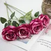 Rosas de Terciopelo Simuladas, Flores Artificiales, Flores para Decoración de Bodas del Día de San Valentín, Cascada de Pared de Rosas al por Mayor