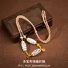 Collar con Dzi de Loto de Xizang Natural, Maestro de Tres Ojos, Múltiples Tótem, Colgante de Ágata, Collar Trenzado para Hombre y Mujer, Stock Listo, Venta al por Mayor