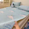 Juego de 4 Tapetes de Látex Clase A Verano Dormitorio Individual Doble Fresco Seda de Hielo Tapete Suave Juego de 3 Lavable 4