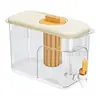 Jarra de agua fría para refrigerador de gran capacidad con grifo, resistente a altas temperaturas, engrosada y sellada, para uso doméstico, adecuada para jugos, té de frutas y bebidas