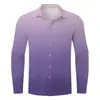 Estación Independiente Comercio Exterior Transfronterizo Ropa Nueva para Hombre Moda Otoño 2025 Casual Camisa de Manga Larga con Estampado 3D para Hombre