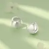 Plata de Ley S999 Aguja de Plata Cierres Sencillos Cepillados para Pendientes de Gota Franceses Populares Ligeros de Lujo de Gama Alta Diseño de Nicho Pendientes Dropshipping