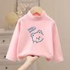Venta directa de fábrica de 3 a 12 años de edad, camiseta interior agradable para la piel para niños, camisa de fondo de otoño e invierno para niños, de terciopelo, cálida manga larga