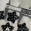 Novo Outono e Inverno Y2K Recorte Estrela Preta Cartão 48mm Plano DIY Acessório de Cabelo Artesanal Materiais Atacado