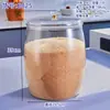 Frasco Sellado de Plástico Transparente Grado Alimenticio Té Medicina Tradicional China Dinerel Frasco de Almacenamiento Dulces Galleta Snack Frasco de Almacenamiento Grande