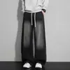Jeans Denim com Estampa Splash-Dye High Street Novo para Primavera 2026 para Homens, Calça Masculina Versátil de Corte Reto Plus Size