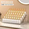 Multi-camada Nail Polish Display Stand Ladder Plástico transparente Nail Polish Storage Rack Cosméticos Rack de armazenamento
