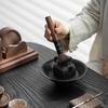 Posavasos de Nogal para Ver la Montaña Juego de Seis Caballeros para el Arte del Té Pinzas para Té Cucharilla Cuchillo para Té Herramientas para Preparar Té Accesorios para la Ceremonia del Té Kung Fu