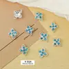 Celebridade da Internet Zhen Huan Armadura Buccellari Forma de Trevo Liga Cortada Luxo Zircônia Estilo Xifei Decoração para Nail Art