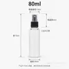 Botella de Spray Transparente Boquilla Negra Botella de Agua Cosmética para Baño Botella de Spray de Niebla Fina Cabezal de Bomba de Presión Botella Dispensadora de Plástico