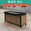 Estantería de combinación acero-madera para supermercado, alimentos a granel, granos, galletas, botanas, estante de exhibición para súper verduras y frutas