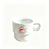 Taza Creativa de Cachorro Apilado de Dibujos Animados Cerámica Taza Linda Taza para Beber en Casa Taza para Café de Desayuno de Oficina