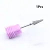 Easynail Cuatro Tipos de Cabezales Cónicos Continuos de Acero de Tungsteno para Pulir Uñas, Removedor de Esmalte Afilado de 2.35mm