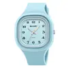 Reloj Skmei para Estudiante de Examen de Secundaria, Alto Valor Estético, Diseño Cuadrado Simple, Estilo Bosque, Reloj de Cuarzo Estilo Academia