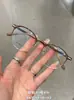 Óculos Série Doce Macio Ultra Leve 1847 com Armação de 48 Lentes e Plaquetas Nasais para Mulheres com Alto Grau de Miopia, Podem Ser Equipados com Lentes de Grau e Proteção Contra Luz Azul