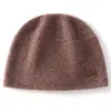 Gorro de Cachemira para Mujer 100% Cachemira Pura Otoño Invierno Versátil Tejido Delgado para Cara Cálido Gorro de Lana