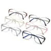 Nuevas Gafas de Ojo de Gato Transfronterizas, Montura de Gafas Retro de Moda con Filtro de Luz Azul, Gafas Metálicas Transparentes de Moda para Influencers de Maquillaje, Gafas para Mujer sin Graduación
