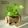 Flor Falsa Bonsai Flores Artificiais Pequenos Enfeites Criativos Vaso de Madeira Colocação Plantas Verdes Bonsai Decorações de Interior Enfeites