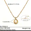 Elegante Collar con Colgante Geométrico de Acero Inoxidable, Corazón de Concha Blanca, Cadena para Clavícula de Acero de Titanio de Alta Gama de Lujo Ligero, Joyería que No se Desvanece