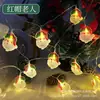 Decoraciones navideñas, Papá Noel, muñeco de nieve, luces de cadena, decoración ambiental, accesorios para tiendas, luces de cadena coloridas, luces parpadeantes, estrellas LED