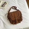 2026 Nuevo Bolso Cruzado Bohemio con Borlas, Bolso Silla Estilo Vaquero Occidental Étnico Vintage, Bolso de Hombro, Bolso de Axila