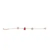 Lujo Ligero y Exquisito Nuevo Estilo Chino Calabaza de la Fortuna y la Bendición Pulsera de Oro Rosa Estilo Antiguo Ancla Roja Completa de Diamante Joyería Literaria