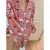 Pijama de mujer estilo coreano para otoño, de manga larga, talla grande, cárdigan holgado, adecuado para usar al aire libre, engrosado, tipo algodón, 200 gramos, conjunto de ropa para el hogar