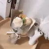 Regalo del Día del Maestro: Ramo de Tres Flores de Jabón Pequeñas, Ramo de Flores Eternas, Flores Artificiales para Maestros, Al por Mayor