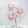 3 Cabezas de Hortensia Copo de Nieve Flores Artificiales para Boda, Arreglos Florales para Salón de Bodas, Decoración del Hogar, Florero Hortensia Flores Falsas Mayoreo